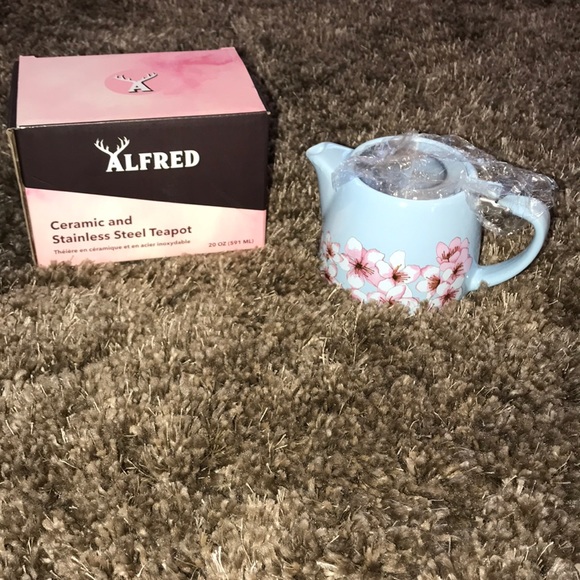 Alfred Ceramic & Stainless Steel Teapot. NIB.